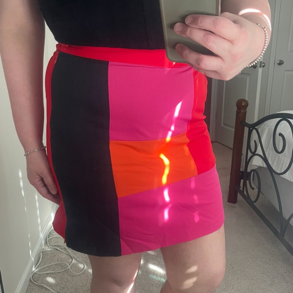 Golf Sports Outside Preppy Color Block Chic Abstract Shorts Mini Skirt Skort